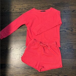 Women’s Hot Red Comfy Matching Set, size S